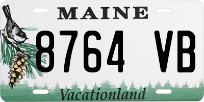 ME license plate 8764VB