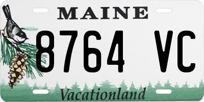 ME license plate 8764VC