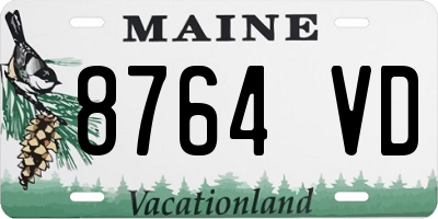 ME license plate 8764VD