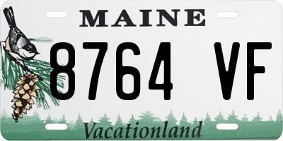 ME license plate 8764VF