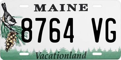 ME license plate 8764VG