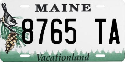 ME license plate 8765TA