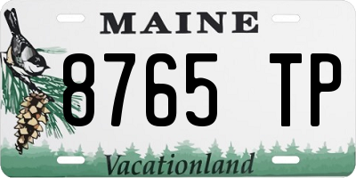 ME license plate 8765TP