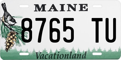 ME license plate 8765TU