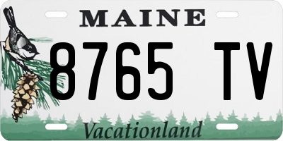 ME license plate 8765TV