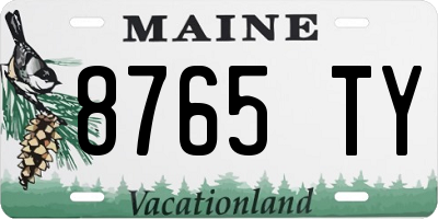 ME license plate 8765TY