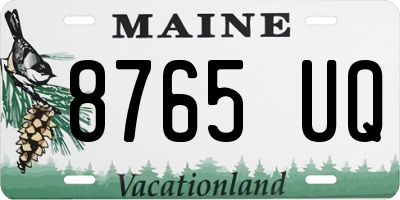 ME license plate 8765UQ