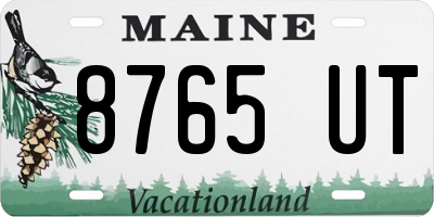 ME license plate 8765UT