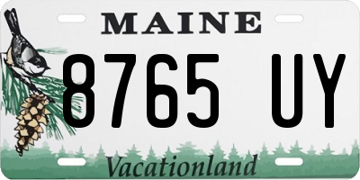 ME license plate 8765UY