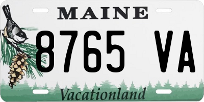 ME license plate 8765VA