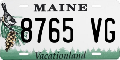 ME license plate 8765VG