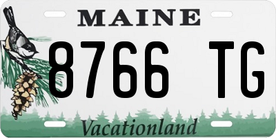 ME license plate 8766TG