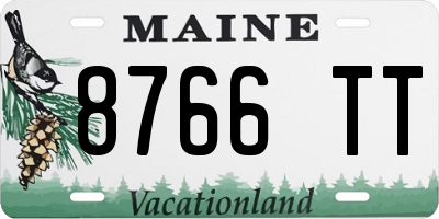 ME license plate 8766TT
