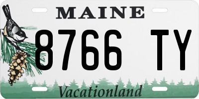 ME license plate 8766TY
