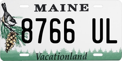 ME license plate 8766UL