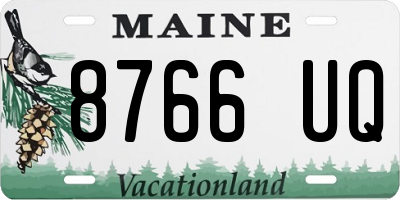 ME license plate 8766UQ