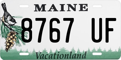 ME license plate 8767UF