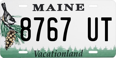 ME license plate 8767UT