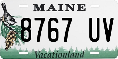 ME license plate 8767UV