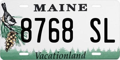 ME license plate 8768SL