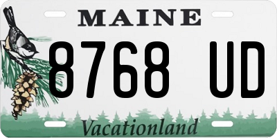 ME license plate 8768UD