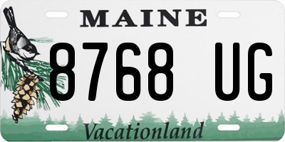 ME license plate 8768UG