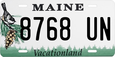 ME license plate 8768UN