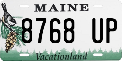 ME license plate 8768UP