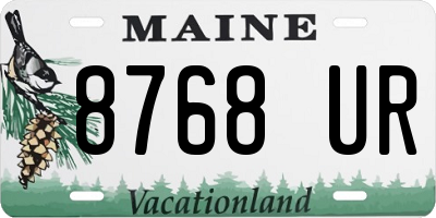 ME license plate 8768UR