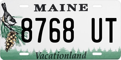 ME license plate 8768UT