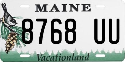 ME license plate 8768UU