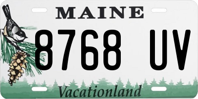 ME license plate 8768UV