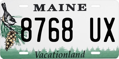 ME license plate 8768UX