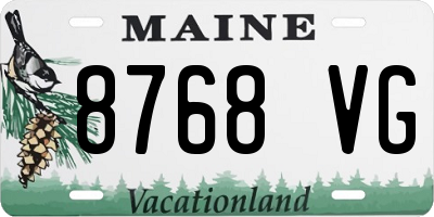 ME license plate 8768VG