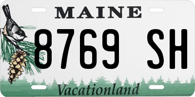 ME license plate 8769SH
