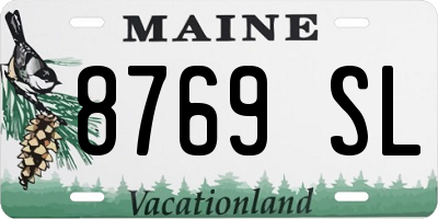 ME license plate 8769SL