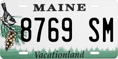 ME license plate 8769SM