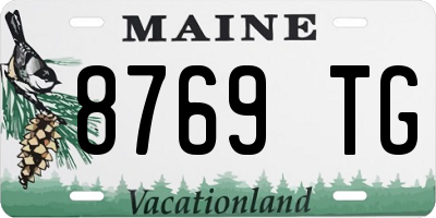 ME license plate 8769TG