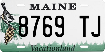 ME license plate 8769TJ