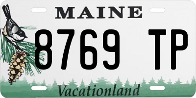 ME license plate 8769TP