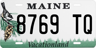 ME license plate 8769TQ