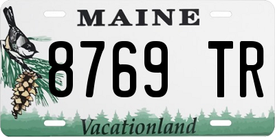 ME license plate 8769TR