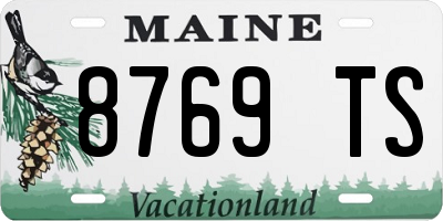 ME license plate 8769TS