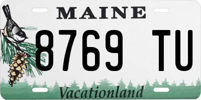 ME license plate 8769TU