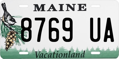 ME license plate 8769UA