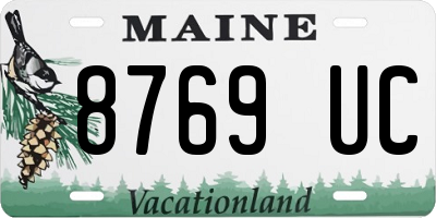 ME license plate 8769UC
