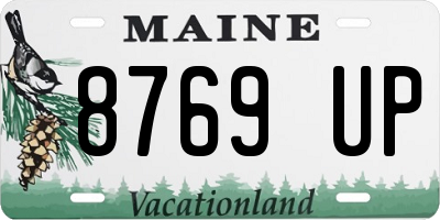 ME license plate 8769UP