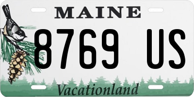 ME license plate 8769US