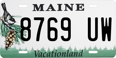 ME license plate 8769UW