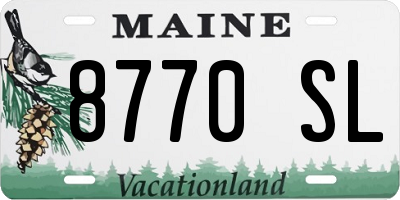 ME license plate 8770SL